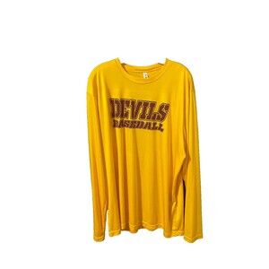 2-Sun Devils Adult Long Sleeve T-Shirt 3XL One Gold one white